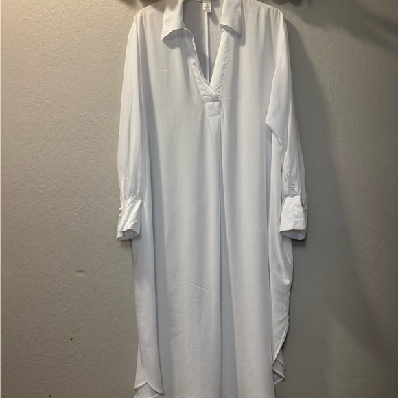 H&M Cream Button-Up Shirt Dress - Picture 3 of 13